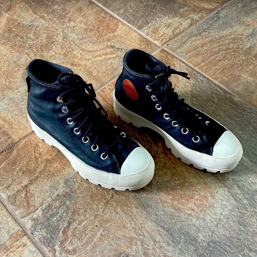 Converse Black Leather Goretex Hiker Hi size 6.5